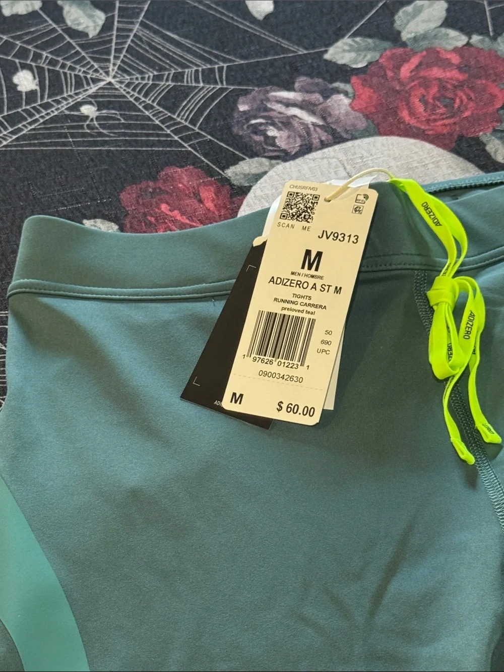 NWT Adidas Adizero Archive Running Shorts Half Tights Men's Green Teal Sz M
